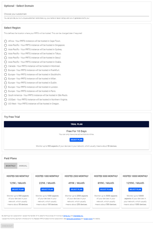 Subscription Setup